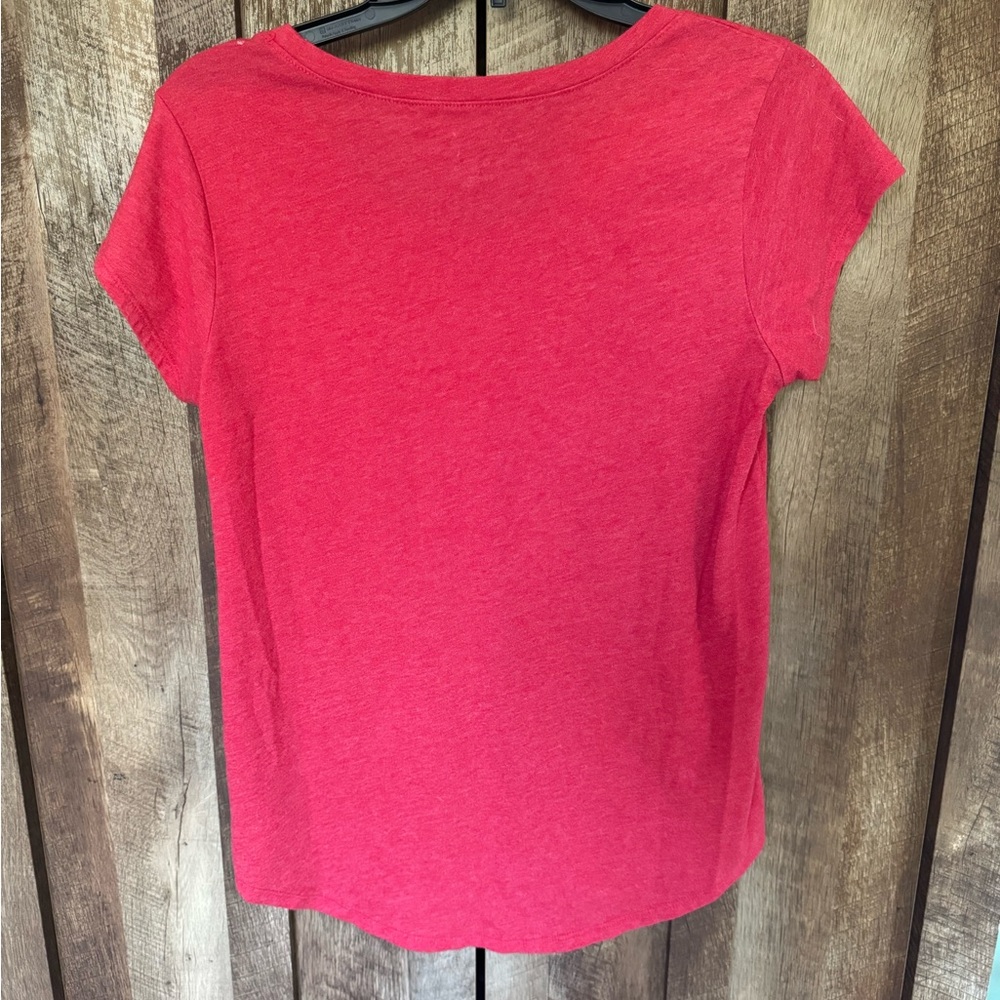 Lucky Brand Red Floral Women's Tee Shirt Top - Picture 4 of 4